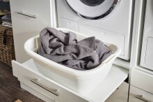 Waschmaschinenumbauschrank >LAUNDREEZY< in weiß - 67,5x162x67,5 (BxHxT)