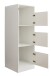 Wäscheschrank >LAUNDREEZY< in weiß, Holzwerkstoff - 50x162x67,5cm (BxHxT)