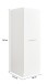Stauraumschrank >LAUNDREEZY< in weiß, Holzwerkstoff - 50x162x67,5cm (BxHxT)