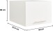 Schrankaufsatz >LAUNDREEZY< in weiß, Holzwerkstoff - 50x38x67,5cm (BxHxT)
