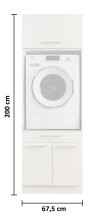 Mehrzweckschrank-Set >LAUNDREEZY< in weiß, Holzwerkstoff - 67,5x200x67,5 (BxHxT)