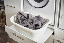 Waschmaschinenumbauschrank >LAUNDREEZY< in weiß - 135x162x67,5 (BxHxT)