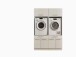 Waschmaschinenumbauschrank >LAUNDREEZY< in weiß - 135x200x67,5 (BxHxT)