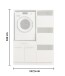 Waschmaschinenumbauschrank >LAUNDREEZY< in weiß - 117,5x162x67,5 (BxHxT)
