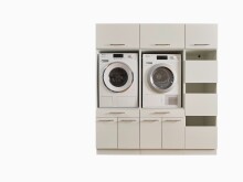 Waschmaschinenumbauschrank >LAUNDREEZY< in weiß - 185x200x67,5 (BxHxT)