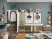 Waschmaschinenumbauschrank >LAUNDREEZY< in weiß - 185x162x67,5 (BxHxT)