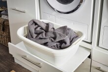 Waschmaschinenumbauschrank >LAUNDREEZY< in weiß - 235x200x67,5 (BxHxT)