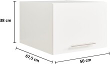 Waschmaschinenumbauschrank >LAUNDREEZY< in weiß - 235x200x67,5 (BxHxT)