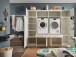 Waschmaschinenumbauschrank >LAUNDREEZY< in weiß - 235x200x67,5 (BxHxT)