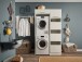 Waschmaschinenumbauschrank >LAUNDREEZY< in weiß - 117,5x200x67,5 (BxHxT)