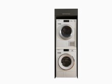 Waschmaschinenumbauschrank >LAUNDREEZY< in anthrazit - 67,5x200x67,5 (BxHxT)