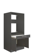 Waschmaschinenumbauschrank >LAUNDREEZY< in anthrazit - 67,5x162x67,5 (BxHxT)