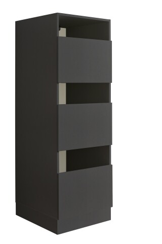 Wäscheschrank >LAUNDREEZY< in anthrazit, Holzwerkstoff - 50x162x67,5cm (BxHxT)