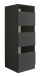 Wäscheschrank >LAUNDREEZY< in anthrazit, Holzwerkstoff - 50x162x67,5cm (BxHxT)