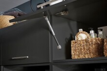 Aufsatzschrank >LAUNDREEZY< in anthrazit, Holzwerkstoff - 67,5x38x67,5cm (BxHxT)
