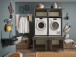 Waschmaschinenumbauschrank >LAUNDREEZY< in anthrazit - 135x200x67,5 (BxHxT)