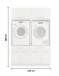 Waschmaschinenumbauschrank >LAUNDREEZY< in anthrazit - 135x200x67,5 (BxHxT)