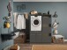 Waschmaschinenumbauschrank >LAUNDREEZY< in anthrazit - 117,5x162x67,5 (BxHxT)