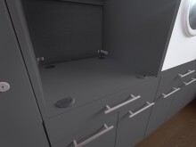 Waschmaschinenumbauschrank >LAUNDREEZY< in anthrazit - 167,5x162x67,5 (BxHxT)