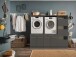 Waschmaschinenumbauschrank >LAUNDREEZY< in anthrazit - 185x162x67,5 (BxHxT)