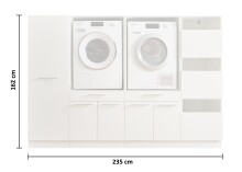 Waschmaschinenumbauschrank >LAUNDREEZY< in anthrazit - 235x162x67,5 (BxHxT)