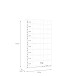 Schuhschrank >Alanna< in Salbei - 109,2x191,9x34,9cm (BxHxT)