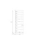 Schuhschrank >Alanna< in Secret grey - 74,5x191,9x34,9cm (BxHxT)