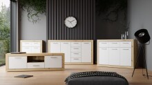 Kommode >La Serena< in Artisan Eiche - 117,9x91,5x34cm (BxHxT)