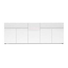 Sideboard >Mister< in weiss, Lack Hochglanz - 225x80x38cm (BxHxT)