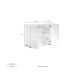 Sideboard >Mister< in weiss, Lack Hochglanz - 90x80x38cm (BxHxT)