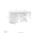 Sideboard >Mister< in weiss, Lack Hochglanz - 135x80x38cm (BxHxT)