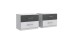 Nachtkommode >ANGIE< in WEISS + GRAPHIT - 104x40x38cm (BxHxT)