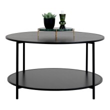Couchtisch >Vita< in Schwarz, Melamin - 80x45x80cm...