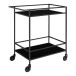 Servierwagen >Vita< in Schwarz, Melamin - 40x79x68cm (BxHxT)
