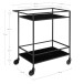 Servierwagen >Vita< in Schwarz, Melamin - 40x79x68cm (BxHxT)