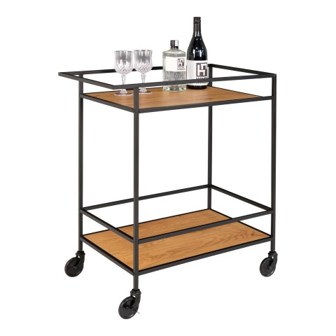 Servierwagen >Vita< in Natur, Melamin - 40x79x68cm (BxHxT)