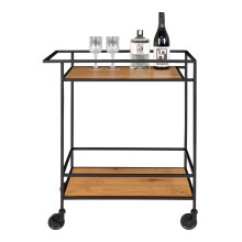 Servierwagen >Vita< in Natur, Melamin - 40x79x68cm (BxHxT)