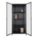 Standvitrine >Brisbane< in Schwarz, Metall - 80x175x35cm (BxHxT)