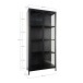 Standvitrine >Brisbane< in Schwarz, Metall - 80x175x35cm (BxHxT)