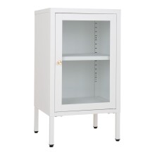 Beistellschrank >Dalby< in Weiss, Metall - 38x70x35cm (BxHxT)