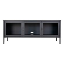 TV-Bank >Brisbane< in Schwarz, Metall - 130x55x40cm...