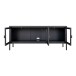 TV-Bank >Brisbane< in Schwarz, Metall - 130x55x40cm (BxHxT)
