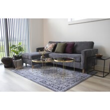 Couchtisch >Venezia< in Messing, Glas - 70x40x70cm (BxHxT)