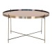 Couchtisch >Venezia< in Messing, Glas - 70x40x70cm (BxHxT)