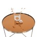 Couchtisch >Venezia< in Messing, Glas - 70x40x70cm (BxHxT)