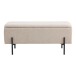 Truhenbank >Watford< in Beige, Stoff - 95x46x36,5cm (BxHxT)