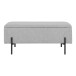 Truhenbank >Watford< in Hellgrau, Stoff - 95x46x36,5cm (BxHxT)