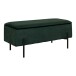 Truhenbank >Watford< in Grün, Stoff - 95x46x36,5cm (BxHxT)
