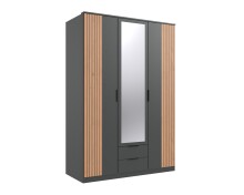 Drehtürenschrank >LUEBECK< graphit / Artisan...