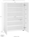 Schuhschrank >KISS< in weiß, Holzwerkstoff - 86,7x115x34cm (BxHxT)